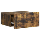 Væghængt Natbord med skuffe 2 pcs Røget eg 49 x 34,5 x 24 cm