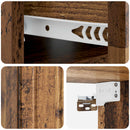 Væghængt Natbord med skuffe 2 pcs Gammelt træ 49 x 34,5 x 24 cm