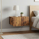Væghængt Natbord med skuffe 2 pcs Gammelt træ 49 x 34,5 x 24 cm