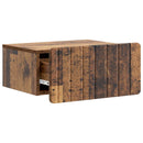 Væghængt Natbord med skuffe 2 pcs Gammelt træ 49 x 34,5 x 24 cm