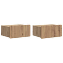 Væghængt Natbord med skuffe 2 pcs Artisan-eg 49 x 34,5 x 24 cm