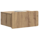 Væghængt Natbord med skuffe 2 pcs Artisan-eg 49 x 34,5 x 24 cm
