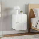 Væghængt Natbord 2 pcs Hvid 33 x 34,5 x 43 cm Konstrueret træ