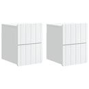 Væghængt Natbord 2 pcs Hvid 33 x 34,5 x 43 cm Konstrueret træ