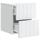 Væghængt Natbord 2 pcs Hvid 33 x 34,5 x 43 cm Konstrueret træ