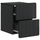 Væghængt Natbord 2 pcs Sort 33 x 34,5 x 43 cm Konstrueret træ