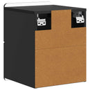 Væghængt Natbord 2 pcs Sort 33 x 34,5 x 43 cm Konstrueret træ