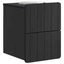 Væghængt Natbord 2 pcs Sort 33 x 34,5 x 43 cm Konstrueret træ