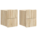 Væghængt Natbord med skuffe 2 pcs Sonoma-eg 33 x 34,5 x 43 cm