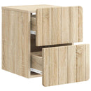 Væghængt Natbord med skuffe 2 pcs Sonoma-eg 33 x 34,5 x 43 cm