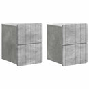 Væghængt Natbord med skuffe 2 pcs Betongrå 33 x 34,5 x 43 cm
