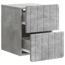 Væghængt Natbord med skuffe 2 pcs Betongrå 33 x 34,5 x 43 cm