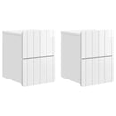Væghængt Natbord 2 pcs Hvid højglans 33 x 34,5 x 43 cm