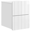 Væghængt Natbord 2 pcs Hvid højglans 33 x 34,5 x 43 cm