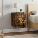 Væghængt Natbord med skuffe 2 pcs Røget eg 33 x 34,5 x 43 cm
