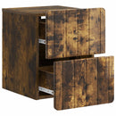 Væghængt Natbord med skuffe 2 pcs Røget eg 33 x 34,5 x 43 cm