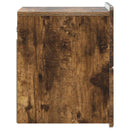 Væghængt Natbord med skuffe 2 pcs Røget eg 33 x 34,5 x 43 cm