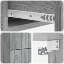 Væghængt Natbord 2 pcs Grå sonoma-eg 33 x 34,5 x 43 cm