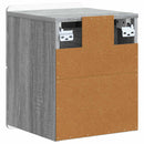 Væghængt Natbord 2 pcs Grå sonoma-eg 33 x 34,5 x 43 cm