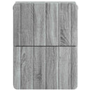 Væghængt Natbord 2 pcs Grå sonoma-eg 33 x 34,5 x 43 cm