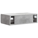 Væghængt Sideskab Betongrå 59 x 34,5 x 17 cm Konstrueret træ