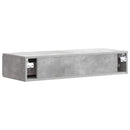 Væghængt Sideskab Betongrå 87,5 x 34,5 x 17 cm Konstrueret træ