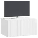 Væghængt TV-skab Vægmonteret Hvid højglans 59,5 x 41 x 30 cm