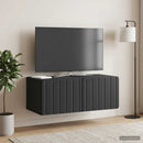 Væghængt TV-skab 78,5 x 41 x 30 cm Sort Konstrueret træ
