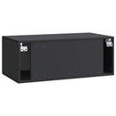 Væghængt TV-skab Sort 78,5 x 41 x 30 cm Konstrueret træ