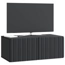 Væghængt TV-skab Sort 78,5 x 41 x 30 cm Konstrueret træ