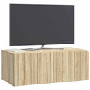 Væghængt TV-skab Sonoma-eg 78,5 x 41 x 30 cm Konstrueret træ