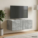 Væghængt TV-skab 78,5 x 41 x 30 cm Betongrå Konstrueret træ