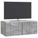 Væghængt TV-skab Betongrå 78,5 x 41 x 30 cm Konstrueret træ