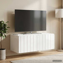 Væghængt TV-skab 78,5 x 41 x 30 cm Hvid højglans