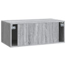 Væghængt TV-skab 78,5 x 41 x 30 cm Grå Sonoma Konstrueret træ
