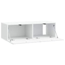 Væghængt TV-skab Hvid 98 x 41 x 30 cm Konstrueret træ