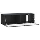 Væghængt TV-skab Sort 98 x 41 x 30 cm Konstrueret træ