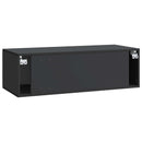 Væghængt TV-skab Sort 98 x 41 x 30 cm Konstrueret træ
