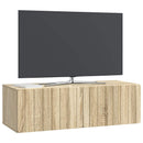 Væghængt TV-skab Sonoma-eg 98 x 41 x 30 cm Konstrueret træ