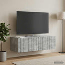 Væghængt TV-skab 98 x 41 x 30 cm Betongrå Konstrueret træ