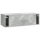 Væghængt TV-skab Betongrå 98 x 41 x 30 cm Konstrueret træ