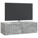 Væghængt TV-skab Betongrå 98 x 41 x 30 cm Konstrueret træ