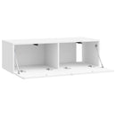 Væghængt TV-skab Hvid højglans 98 x 41 x 30 cm Konstrueret træ