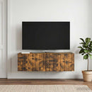 Væghængt TV-skab 98 x 41 x 30 cm Røget eg Konstrueret træ