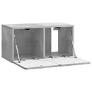 Væghængt TV-skab Betongrå 59,5 x 31 x 30 cm Konstrueret træ