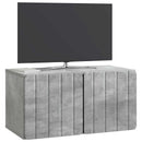 Væghængt TV-skab Betongrå 59,5 x 31 x 30 cm Konstrueret træ