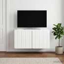 Væghængt TV-skab 59,5 x 31 x 30 cm Hvid højglans
