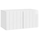 Væghængt TV-skab Vægmonteret Hvid højglans 59,5 x 31 x 30 cm