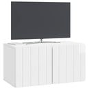 Væghængt TV-skab Vægmonteret Hvid højglans 59,5 x 31 x 30 cm
