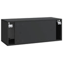 Væghængt TV-skab Sort 78,5 x 31 x 30 cm Konstrueret træ